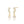 Graduated Bezel CZ Linear Drop Stud Earrings - Perimade & Co.