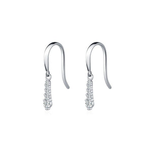 Graduated Moissanite Dangle Hook Earrings - Perimade & Co.