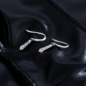 Graduated Moissanite Dangle Hook Earrings - Perimade & Co.