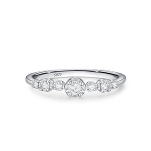 Graduated Round Moissanite Stack Band Ring - Perimade & Co.