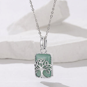Green Aventurine Tree of Life Charm Necklace - Perimade & Co.