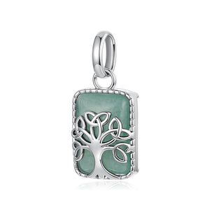 Green Aventurine Tree of Life Charm Necklace - Perimade & Co.
