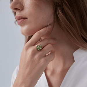 Green Four Leaf Clover Fidget Spinner Ring - Perimade & Co.