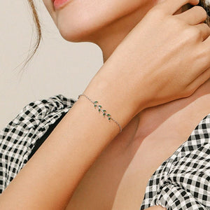 Green Marquise CZ Leaf Branch Chain Bracelet - Perimade & Co.