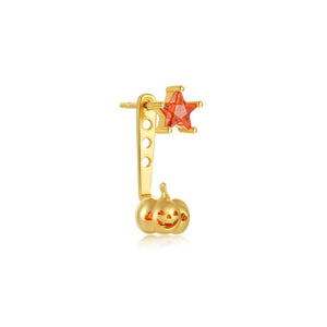 Halloween Pumpkin Star Ear Jacket Earrings - Perimade & Co.