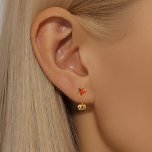 Halloween Pumpkin Star Ear Jacket Earrings - Perimade & Co.