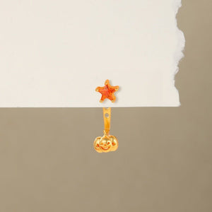 Halloween Pumpkin Star Ear Jacket Earrings - Perimade & Co.