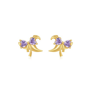 Halloween Witch Hat Heart Bow Stud Earrings - Perimade & Co.