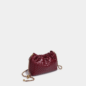 Handwoven Leather Cloud Drawstring Handbag - Perimade & Co.