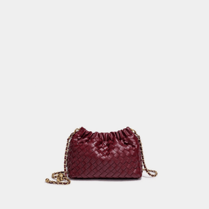Handwoven Leather Cloud Drawstring Handbag - Perimade & Co.