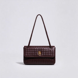 Handwoven Leather Flap Knot Lock Handbag - Perimade & Co.