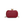 Red woven handbag with a gold clasp on a white background