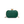 Green woven handbag with gold accents on a white background