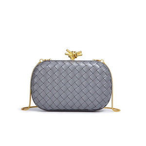 Handwoven Leather Knot Clutch Handbag - Perimade & Co.