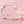 Silver bracelet with heart-shaped charms on a pink background