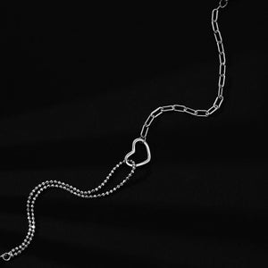 Heart Charm Bead Double Chain Bracelet - Perimade & Co.