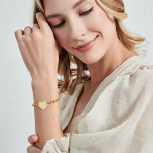 Heart Custom Engrave Charm Bracelet - Perimade & Co.