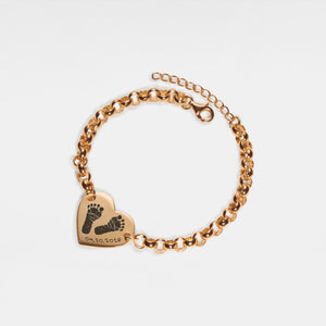 Heart Custom Engrave Charm Bracelet - Perimade & Co.