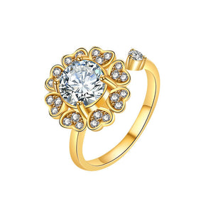 Heart Flower Anxiety Fidget Spinner Ring - Perimade & Co.