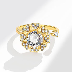 Heart Flower Anxiety Fidget Spinner Ring - Perimade & Co.