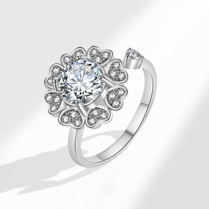 Heart Flower Anxiety Fidget Spinner Ring - Perimade & Co.