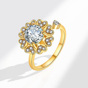 Heart Flower Anxiety Fidget Spinner Ring - Perimade & Co.