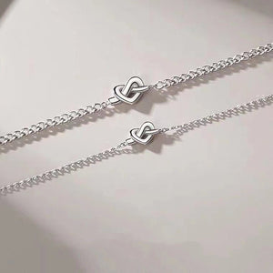 Heart Knot Matching Couple Charm Bracelet - Perimade & Co.