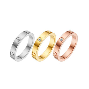 Heart Matching Couple Stacking Band Ring - Perimade & Co.