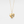 Gold heart-shaped locket pendant with a paw design on a light gray background