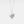 Silver heart-shaped locket pendant with a paw design on a light gray background