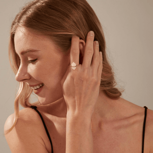 Hexagon Moonstone Crystal Statement Ring - Perimade & Co.