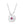 Holiday Apple Magenta Heart Charm Necklace - Perimade & Co.