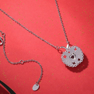 Holiday Apple Magenta Heart Charm Necklace - Perimade & Co.