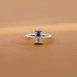 Hourglass Custom Birthstone Pave Band Ring - Perimade & Co.