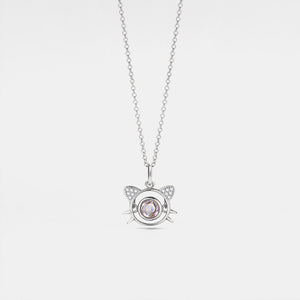 Cat Custom Photo Projection Necklace