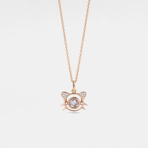 Cat Custom Photo Projection Necklace
