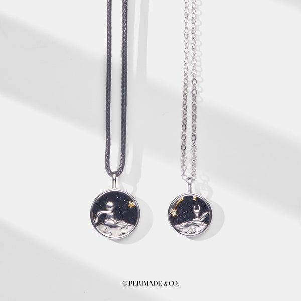 Little Prince Fox Matching Couple Necklace