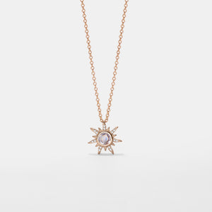 Sun Custom Photo Projection Necklace