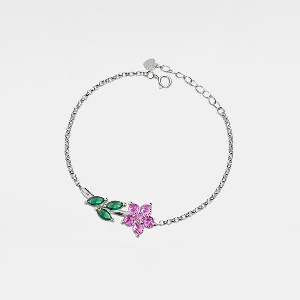 Colorful Flower Charm Bracelet
