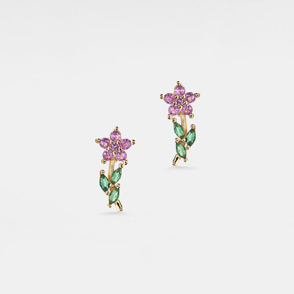 Colorful Flower Stud Earrings