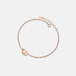 Gold Kidney Bean Charm Stacking Bracelet