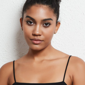 Small Purple Yellow Flower Stud Earrings