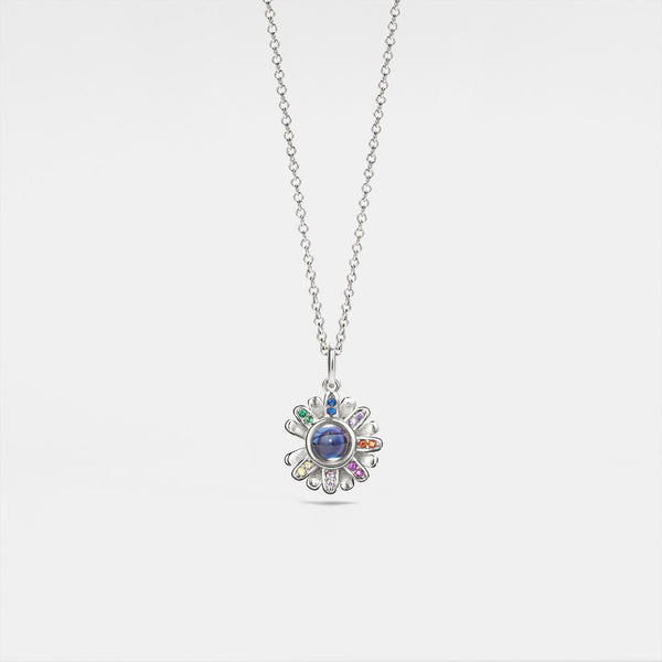 Daisy Flower Photo Projection Necklace