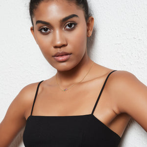 Pink Tulip Flower Pendant Necklace