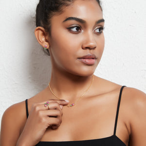 Small Pink Tulip Flower Stud Earrings