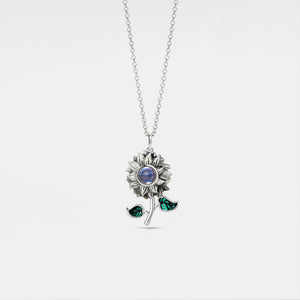 Sunflower Custom Photo Projection Necklace