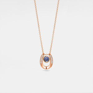 Collier de projection photo personnalisé en forme de fer à cheval