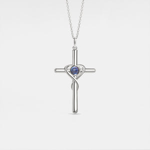 Custom Cross Photo Projection Necklace