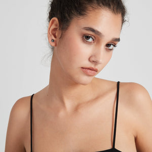 Orecchini a bottone con onda del mare montagna oceano