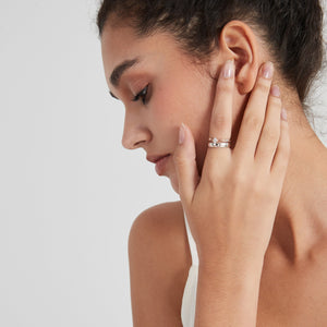 Partnerring mit Hirschgeweih